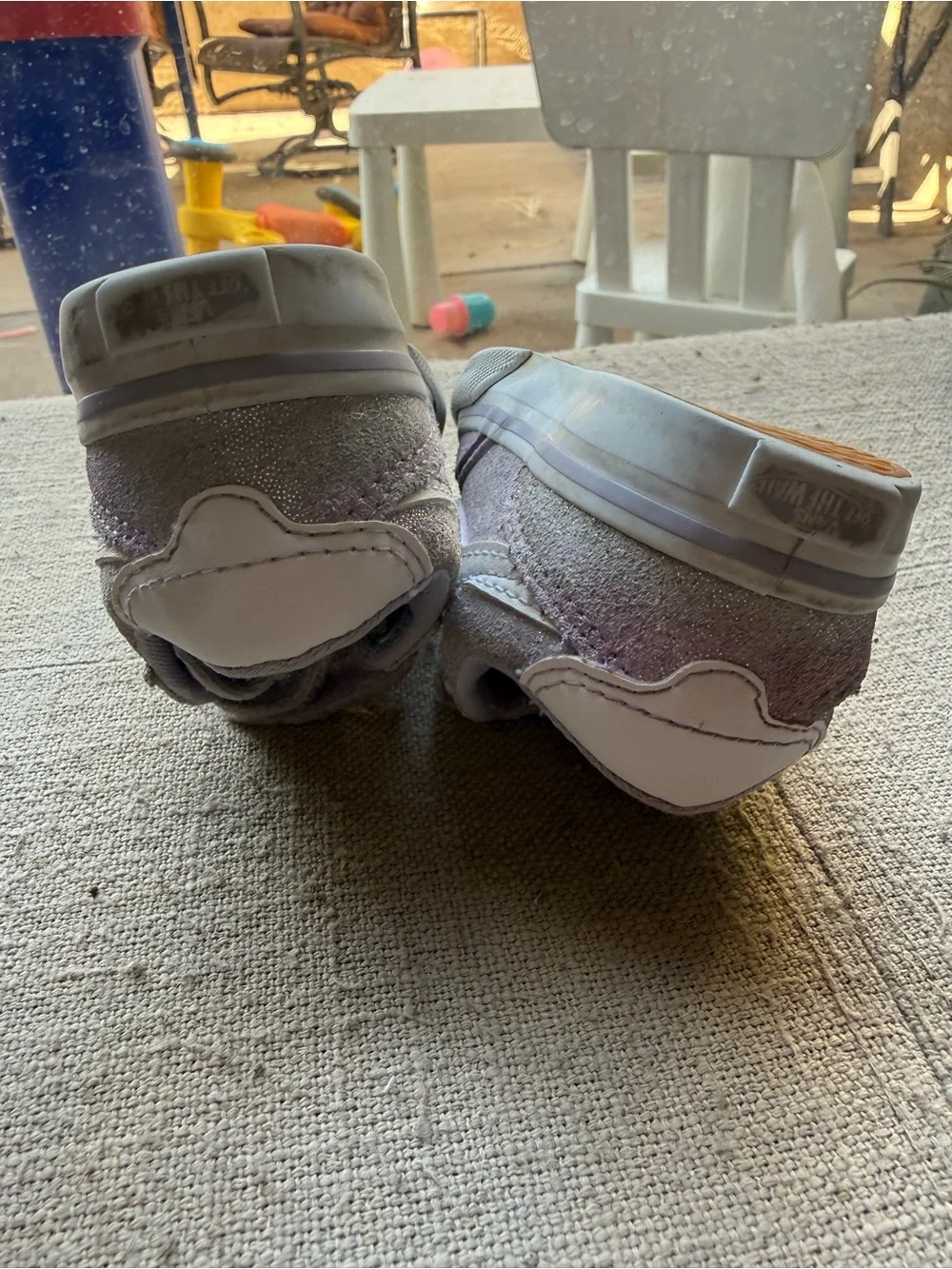 Vans Toddler Double-Strap Sneakers in Shimmery Light Pink